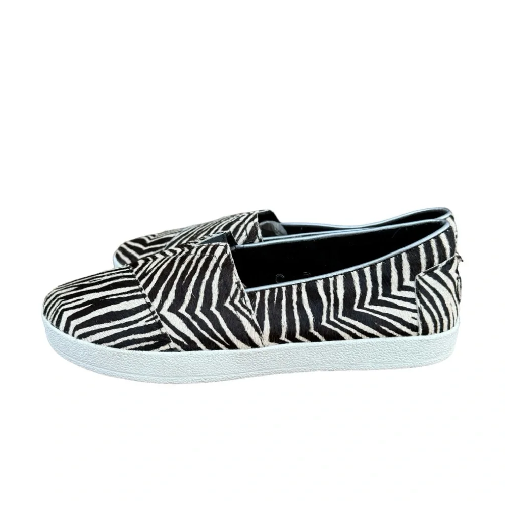 TOMS Avalon Zebra Print Genuine Calf Hair Slip On Women’s Sneakers Size 7